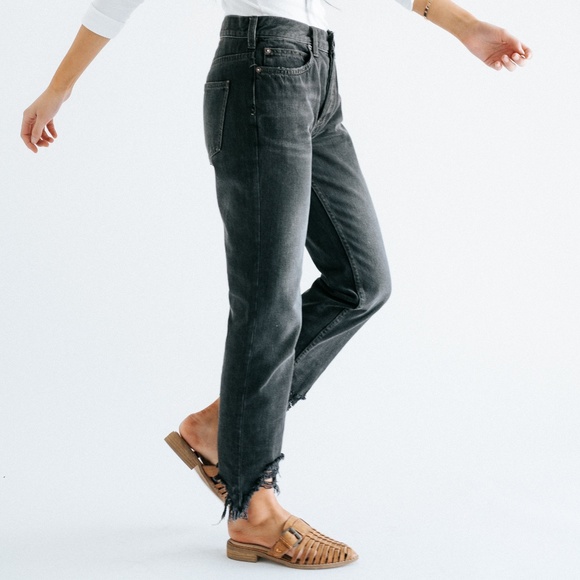 Free People Pants - NWT Free People Chewed Up Black Straight Leg jeans